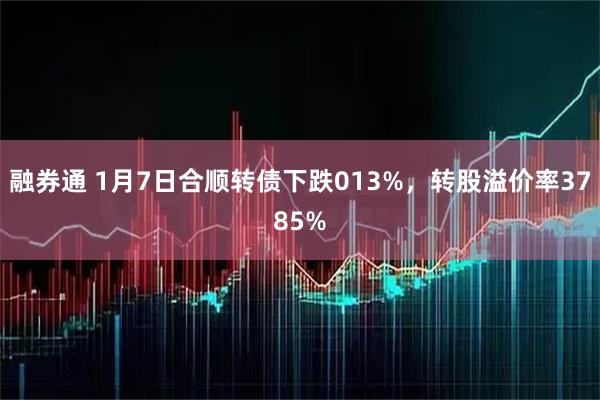 融券通 1月7日合顺转债下跌013%，转股溢价率3785%